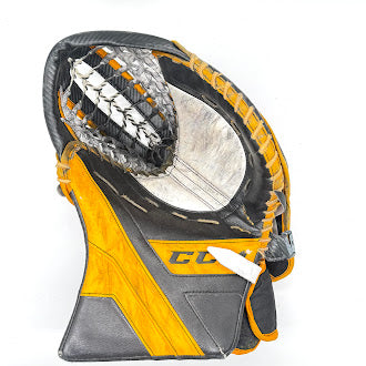 CCM AXIS - Ensemble de protections de gardien de but Pro Stock d'occasion (noir/jaune)